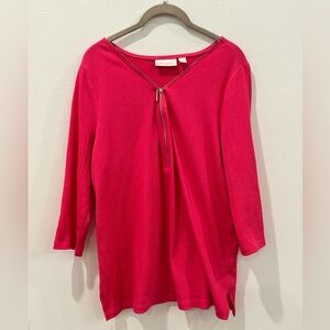 Belle by Kim Gravel pink 1/4 Zip Signature Zip Top Medium